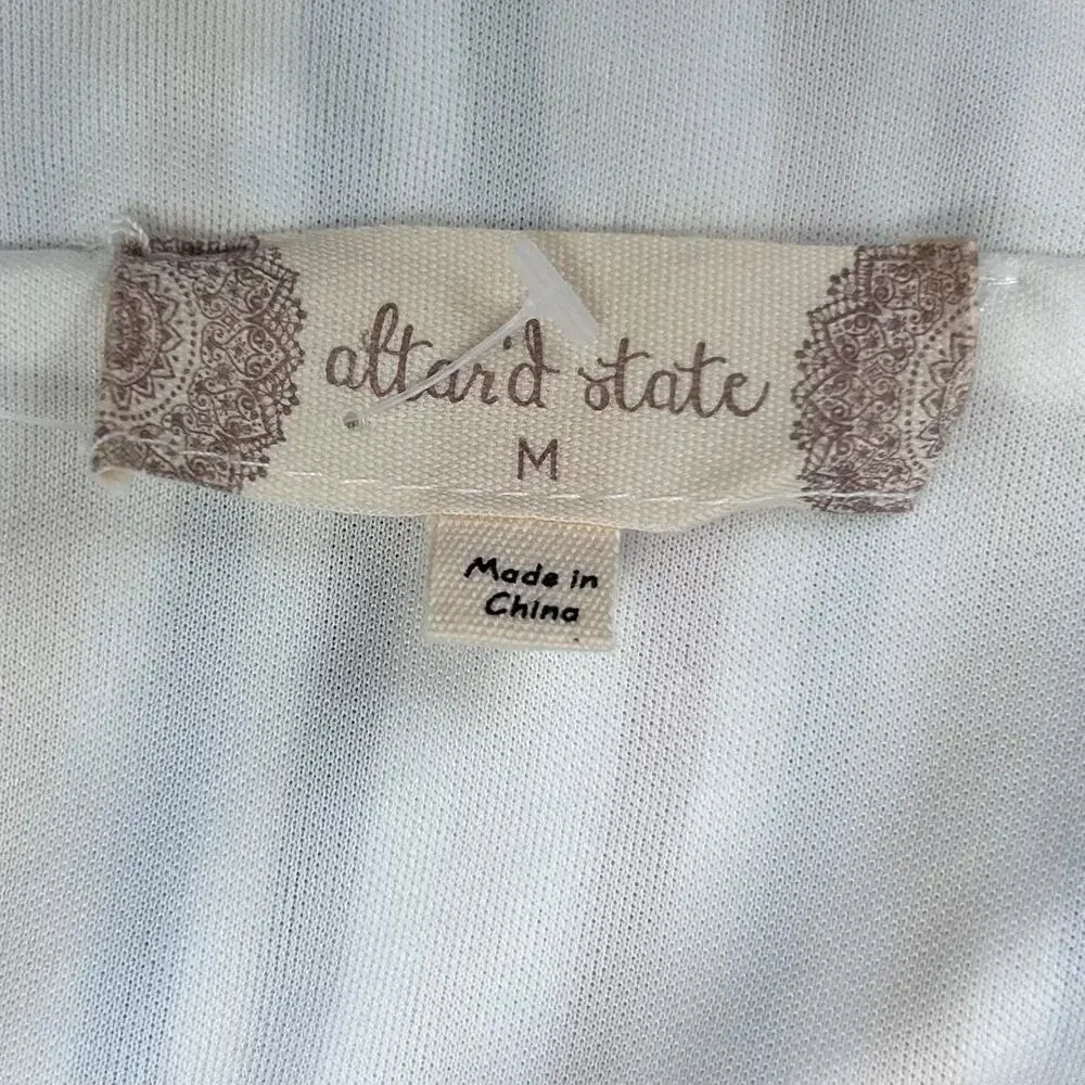 Altar'd State Beachy Coastal Striped Bowtie Front Strappy Mini Dress MEDIUM - Picture 6 of 8